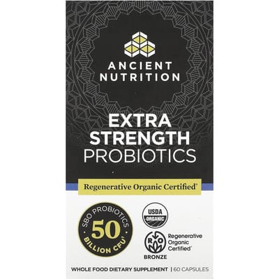 Ancient Nutrition, Probiotique Extra Fort, 25 Milliards d'UFC, 60 Capsules
