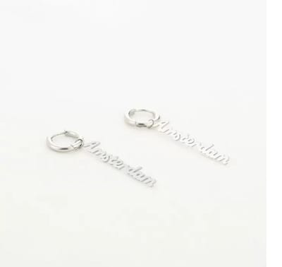 Oorbellen Amsterdam - Hangers - Zilverkleurig - Stainless Steel