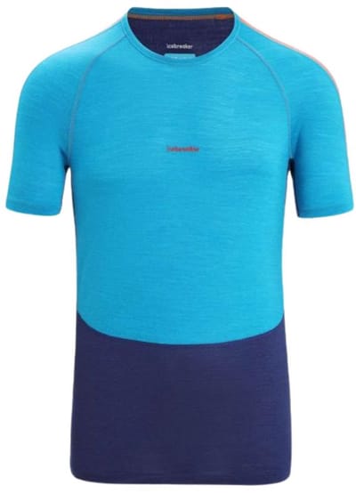 Icebreaker 125 ZoneKnit SS Crewe T-Shirt Heren Blauw – Merino Wol & TENCEL™ – Ademend, Sneldrogend & Geurbestendig Outdoor Shirt