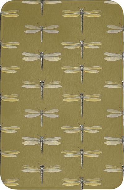 WC mat 40x60 cm - Antislip - Libellen - Patroon - Groen - Toiletmat - Vloermat - Douchemat - Toilet tapijt - Toiletmatten