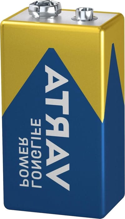 9V Batterij - Blok Batterij - Apparaten Voeden - Alkaline Technologie - 1 Stuk - Blauw Zilver