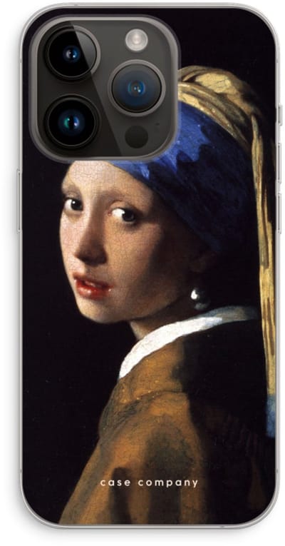 Case Company® - Hoesje geschikt voor iPhone 14 Pro hoesje - The Pearl Earring - Soft Cover Telefoonhoesje - Bescherming aan alle Kanten en Schermrand