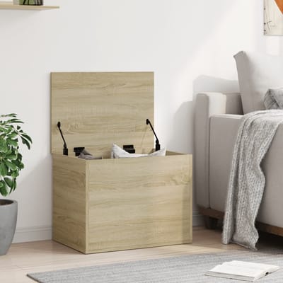 vidaXL - Opbergbox - 60x42x46 - cm - bewerkt - hout - sonoma - eikenkleurig