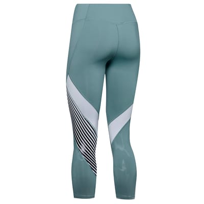 Under Armour Dames Rush Embossed Shine Crop Legging Strak 1351717 396