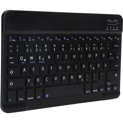Draadloos Bluetooth Toetsenbord Tablet Telefoon Computer Draagbaar en Ultradun 10 Inch Toetsenbord zwart