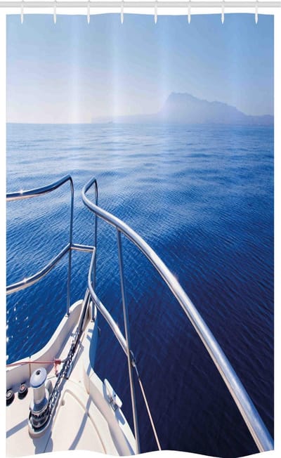 ABAKUHAUS Marine Douchgordijn – 120x180 cm – Stof, Marineblauw