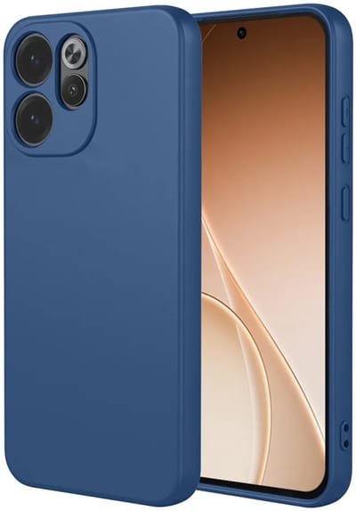 Hoesje geschikt voor Oppo Reno15 Pro Max - Phonesta Soft Silk Silicone Back Cover - Donkerblauw