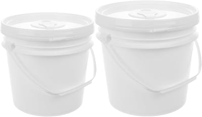 Emmers voor Vochtige Doekjes - Doekjesdispenser Navulbaar - Hygiëne Onderweg - Vocht Behoudend Deksel - 4L en 5L - Wit