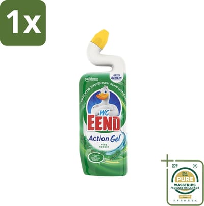 1 x WC Eend Toiletreiniger Action Gel Pine Forest 750 ml- Toiletreiniger - Reinigingsgel - Kalkverwijdering - Urinesteen - Fris Ruiken