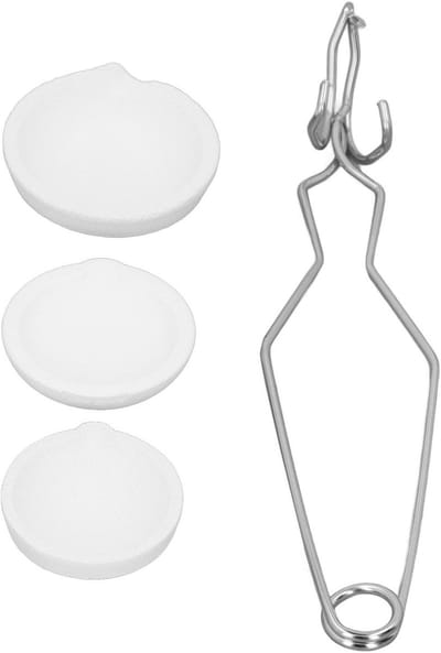 Set van 250g, 150g en 100g Kwarts Kruik met RVS Houder voor het Smelten van Goud, Zilver en Koper, Perfect voor Juweliers en Metaalbewerkers