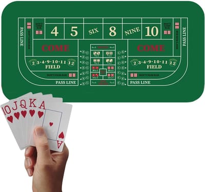 Pokertafelkleed - Casinotafelhoes - Spelletjesavond Thuis - Antislip Rubberweefsel - 120x60 cm