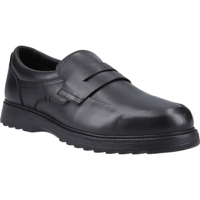 Hush Puppies Rocco Loafer Leer Jongens Zwarte Loafers