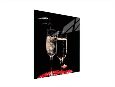 TMK ArtDeko - Snijplank - 45x52 cm - Wijn - Glas - Multikleur
