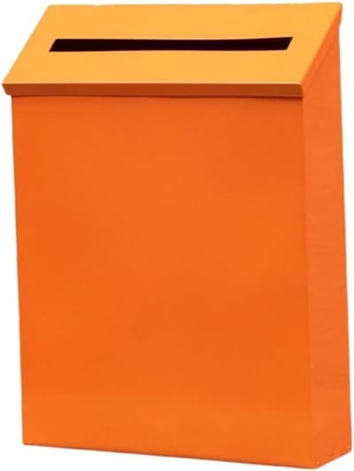 Brievenbus Muurmontage - Postbus Decoratief - Post Ontvangen - Klassiek Design - 29x22x6cm - Oranje