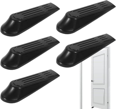 Deurstopper Set - Vloergrijper Rubber - Deur Open Houden - Kindveilig Ontwerp - 5 Stuks - Grijs
