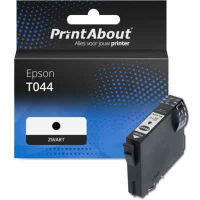 PrintAbout huismerk Inktcartridge T044 (C13T044140) Zwart Geschikt voor Epson