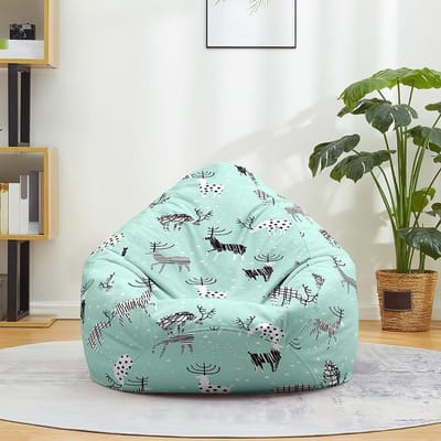 Zitzakhoes - Luie stoelhoes - Ontspannen Zitten - Met handgreep - 70 x 80 cm - Muntgroen