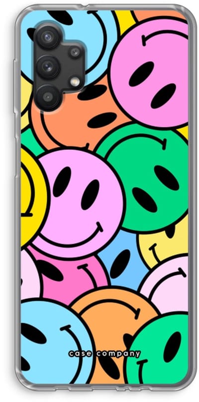 Case Company® - Hoesje geschikt voor Samsung Galaxy A32 5G hoesje - Smiley N°1 - Soft Cover Telefoonhoesje - Bescherming aan alle Kanten en Schermrand