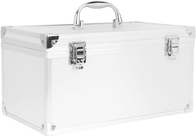 Dailygoods- Opbergdoos Grote Capaciteit - Aluminium Opbergdoos - Gereedschapsdoos - Medicijnendoos - Verstelbare Handgreep - Sluitbaar voor Veiligheid - Opslagbox