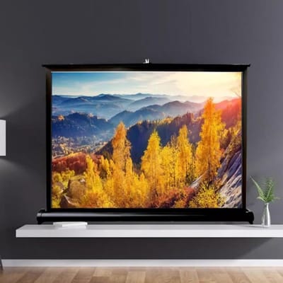 Draagbaar Projectiescherm - Filmscherm Beamer - Thuisbioscoop Creëren - Handmatig Intrekbaar - 30 inch 4:3 - Wit
