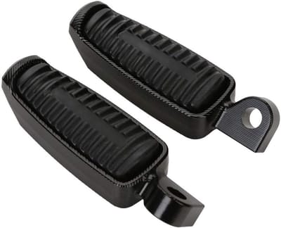 Dailygoods- Voetsteunen 45 Graden - Aluminium/Rubber - Zwart - Geschikt voor H/a*rley Sportster XL 883/1200 - Comfortabel/Slank Ontwerp - Eenvoudig te Installeren - Motorvoetsteunen