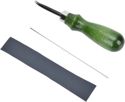 Professionele leren randsnijder set van 0.6mm en 1.4mm, hoogwaardige handgereedschappen voor DIY-projecten en ambachtelijk werk