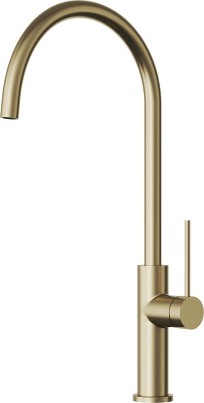 Granitan Prestige SLIM Keukenkraan - Geborsteld goud - Draaibare uitloop