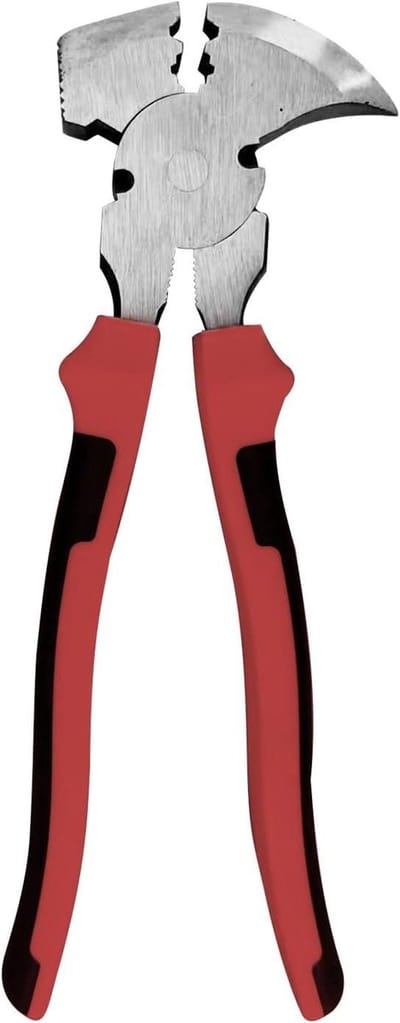 Zware Tang - Nail Puller - Hekwerk Bouwen - Geïntegreerde Hamer - 28 cm - Rood