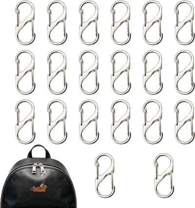 20 Mini Carabiner Haakjes – Lichtgewicht Haak Clips voor Sleutelhangers – Compacte Haak voor Camping en Dagelijks Gebruik