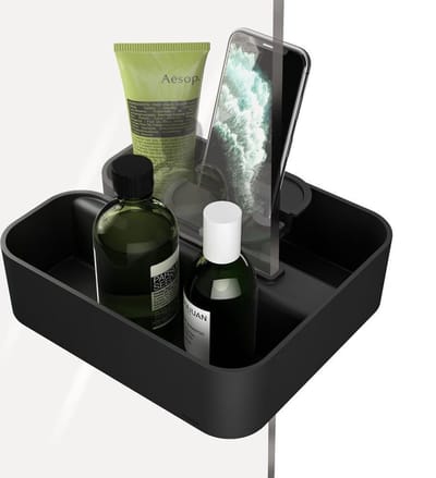 Tiger 2-Store - Douchemand voor douchewand - Zonder boren - Zwart