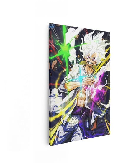 Artaza Canvas Schilderij Monkey D Luffy - 20x30 cm - Wanddecoratie Anime One Piece - Muurdecoratie Slaapkamer Jongen - Schilderijen Op Canvas