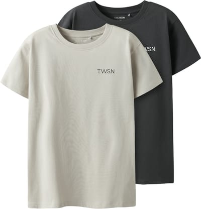NAME IT - TKMJOX 2P SS LOGO TOP NOOS - Jongens - Blouses