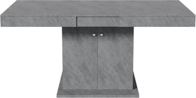 Gotagee Uitschuifbare eettafel met opbergruimte Rechthoekige eettafel Koffietafel Ruimtebesparende Multifunctionele eettafel Telescopische tafel Wit