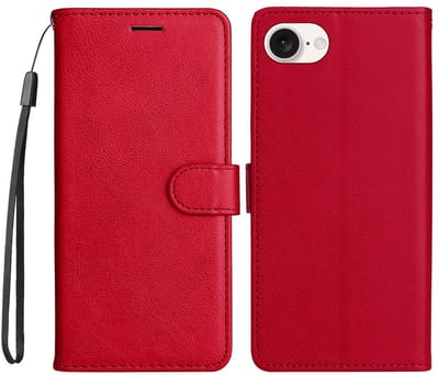 Coverup Hoesje - Geschikt voor iPhone 16e / 17e Hoesje - Coverup Book Case - Rood