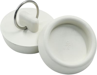Afvoerstop Set - Badstop Gootsteen - Water Dicht Maken - Past 1-3/8" tot 1-1/2" - 2 Stuks - Wit
