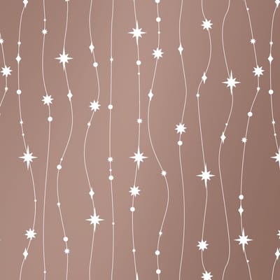 2 Kleine rollen - Cadeaupapier 30 cm - Stars are falling - Rosegold