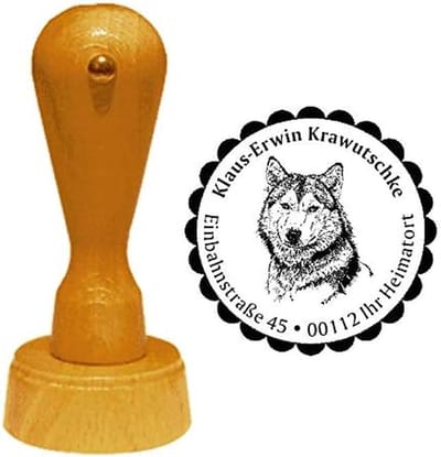 Adresstempel hout - Persoonlijke stempel - Post personaliseren - Lasergravure techniek - Ø 40 mm rond - Niet gespecificeerd