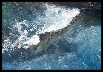 Poster IJsland wave - Natuur poster - 40x30 cm - Exclusief lijst - WALLLL