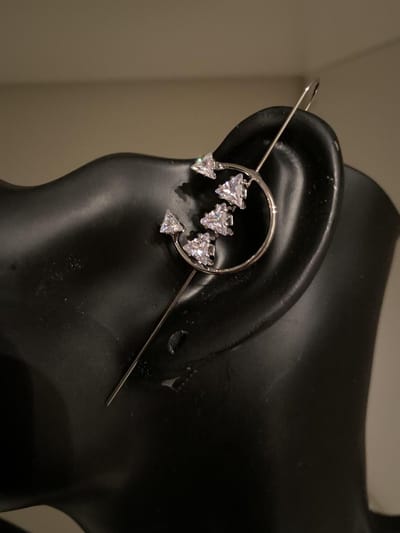 Lange manchetpin met strass | | Make up | Parfum | Moederdag | Verjaardagscadeau| Cadeautje| Valentijnsdag| Kado | sieraden | vaderdag | oorbellen | oorsieraden