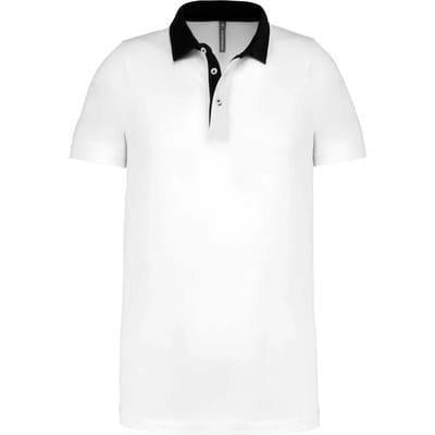 Kariban Tweekleurige herenpolo jersey K260 - White / Navy - L