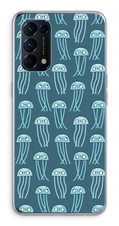 Case Company® - Hoesje geschikt voor Oppo Find X3 Lite hoesje - Kwallie - Soft Cover Telefoonhoesje - Bescherming aan alle Kanten en Schermrand