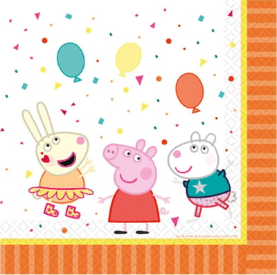 Amscan - Peppa Pig - Servetten (16 stuks)