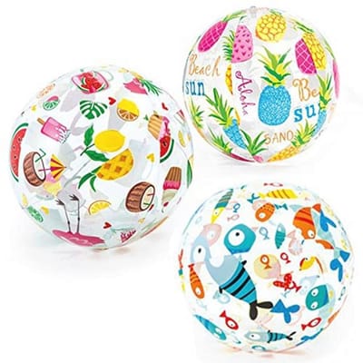 Opblaasbare Strandballen Set - 3 Stuks - 35 cm - Transparant - Zomer & Zwembad Speelgoed