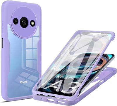 Hoesje geschikt voor Xiaomi Redmi A3/A3x - Techsuit ColorVerse 360 Case met Screenprotector - Paars