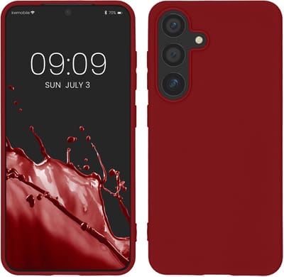 kwmobile telefoonhoesje geschikt voor Samsung Galaxy S25 - Hoesje voor smartphone - Back cover in rabarber rood