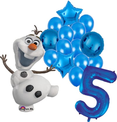 Olaf Frozen ballon set - 58x104cm - Folie Ballon - Olaf - Frozen - Themafeest - 5 jaar - Verjaardag - Ballonnen - Versiering - Helium ballon
