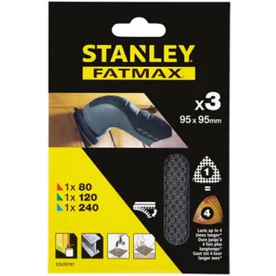 Stanley Fatmax Set Van Schuurgaas Driehoek Quickfit 80 - 120 - 240gr