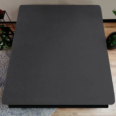Sleeptime Hoeslaken Teddy Antraciet - 140 x 200 cm + 30 cm hoekhoogte