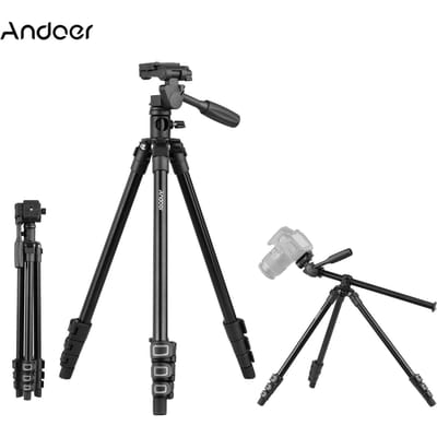 Q160HA Professioneel videostatief Horizontale montage Heavy Duty camerastatief met 3-weg pan zwart