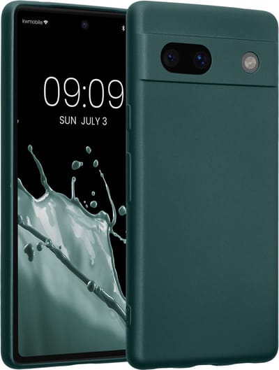 kwmobile metallic telefoonhoesje van TPU - geschikt voor Google Pixel 7a - Flexible case voor smartphone - In metallic petrol